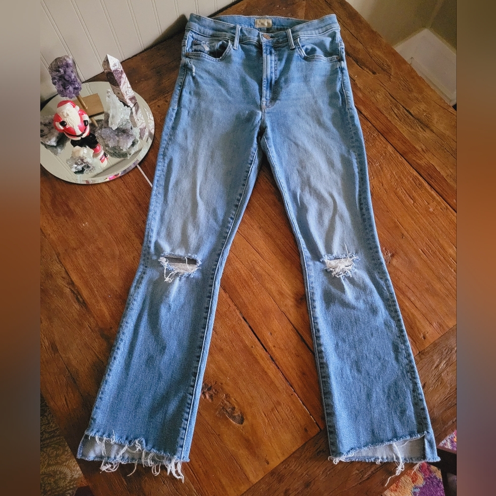 Mother Denim The Insider Crop Step Fray Jeans